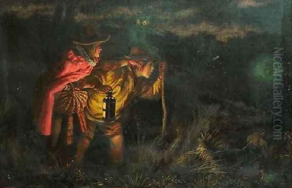 Will o' the Wisp Oil Painting by Arthur Hughes