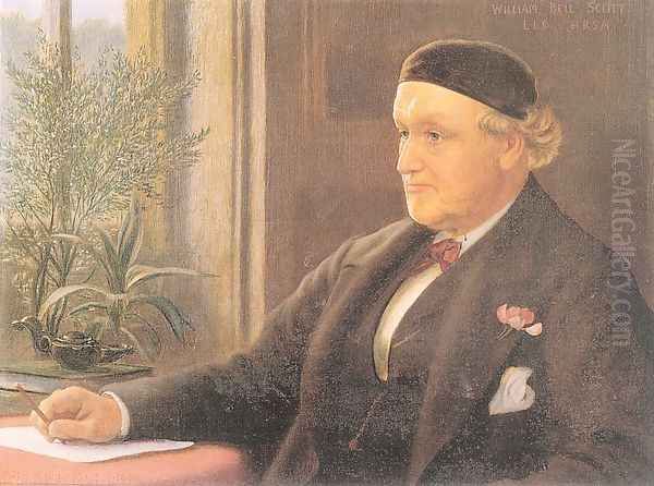 Portrait of William Bell Scott 1890-91 Oil Painting by Arthur Hughes