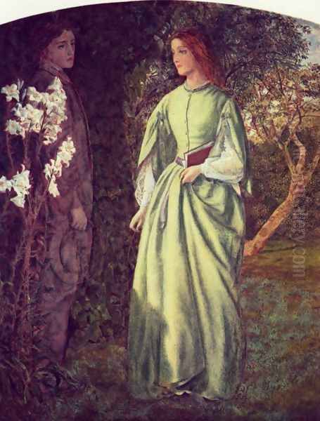 The rendezvous Oil Painting by Arthur Hughes