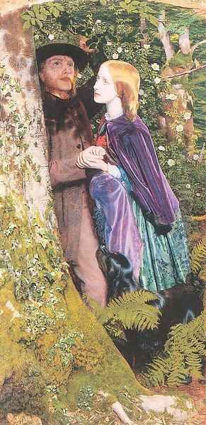 The Long Engagement (detail) Oil Painting by Arthur Hughes