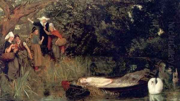 The Lady of Shalott 1872 1873 Oil Painting by Arthur Hughes