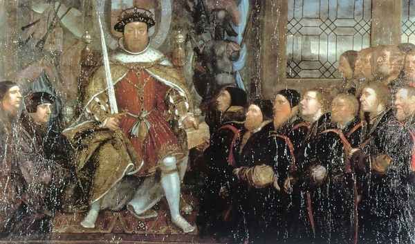 Henry VIII and the Barber Surgeons (2) c. 1543 Oil Painting by Hans Holbein the Younger