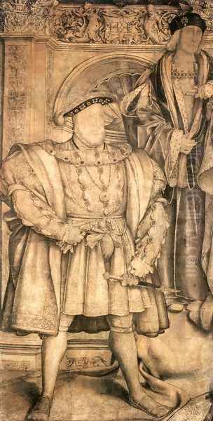 Henry VIII and Henry VII 1537 Oil Painting by Hans Holbein the Younger