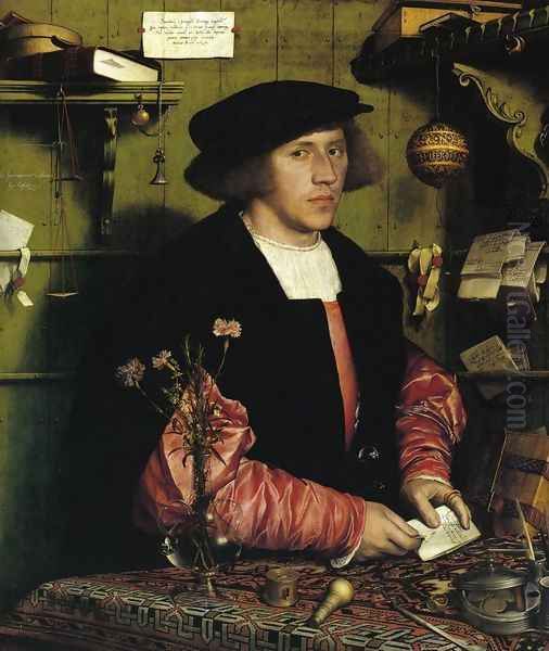 Portrait of the Merchant Georg Gisze 1532 Oil Painting by Hans Holbein the Younger