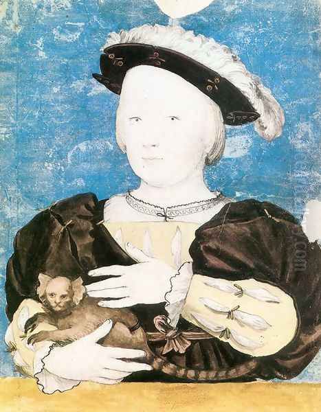 Edward, Prince of Wales, with Monkey 1541-42 Oil Painting by Hans Holbein the Younger