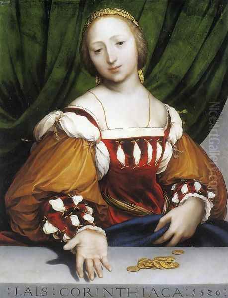 Lais of Corinth 1526 Oil Painting by Hans Holbein the Younger