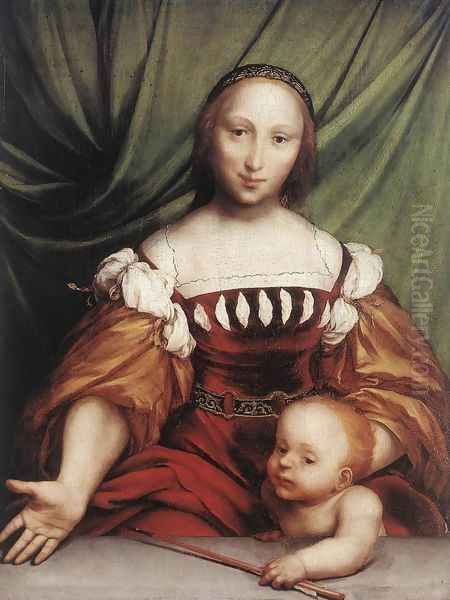 Venus and Amor 1524-25 Oil Painting by Hans Holbein the Younger