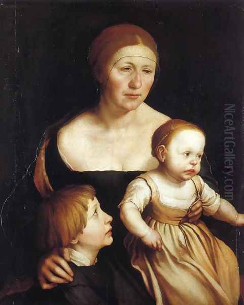 The Artist's Family 1528 Oil Painting by Hans Holbein the Younger