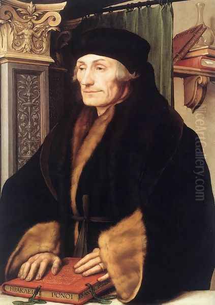 Portrait of Erasmus of Rotterdam 1523 Oil Painting by Hans Holbein the Younger