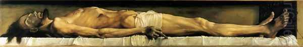 The Body of the Dead Christ in the Tomb 1521 Oil Painting by Hans Holbein the Younger