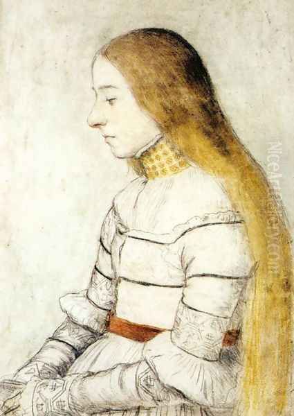 Portrait of Anna Meyer c. 1526 Oil Painting by Hans Holbein the Younger