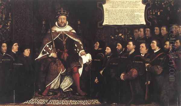 Henry VIII and the Barber Surgeons c. 1543 Oil Painting by Hans Holbein the Younger