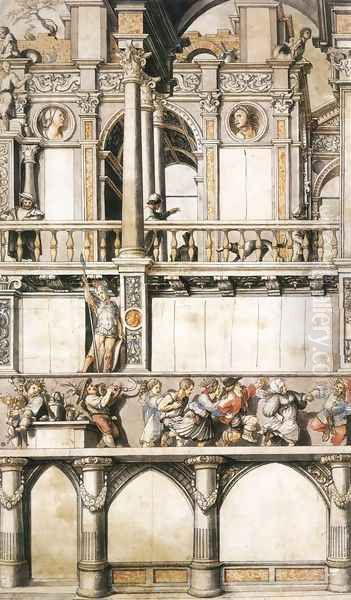 Drawing for the Façade Paintings in the Eisengasse (copy) first half of 16th century Oil Painting by Hans Holbein the Younger