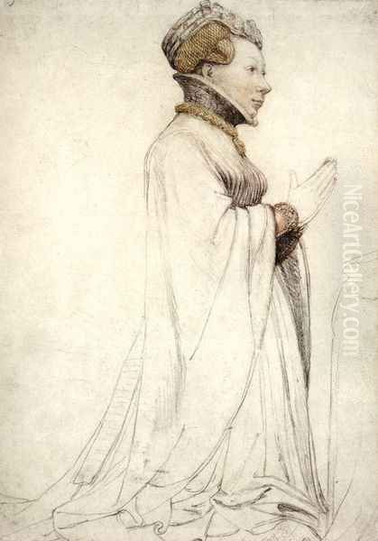 Jeanne de Boulogne, Duchess of Berry Oil Painting by Hans Holbein the Younger