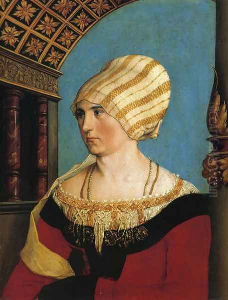 Portrait of Dorothea Meyer (nee Kannengiesser) 1516 Oil Painting by Hans Holbein the Younger