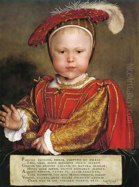 Portrait of Edward, Prince of Wales c. 1539 Oil Painting by Hans Holbein the Younger