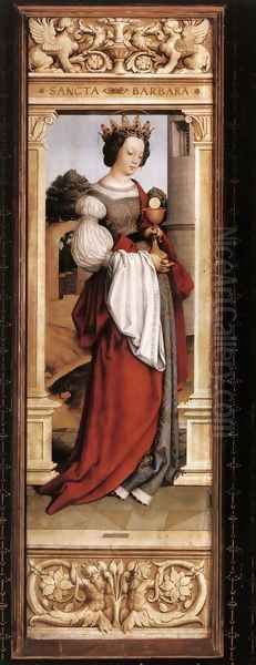 St Barbara 1516 Oil Painting by Hans Holbein the Younger