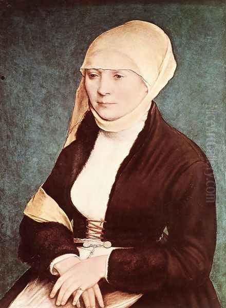 Portrait of the Artist's Wife c. 1517 Oil Painting by Hans Holbein the Younger