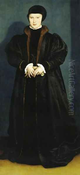 Portrait of Christina of Denmark Oil Painting by Hans Holbein the Younger