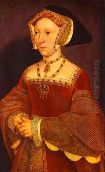 Portrait Of Jane Seymour 1537 Oil Painting by Hans Holbein the Younger