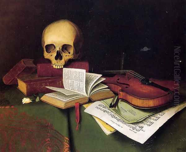 Mortality and Immortality Oil Painting by William Michael Harnett