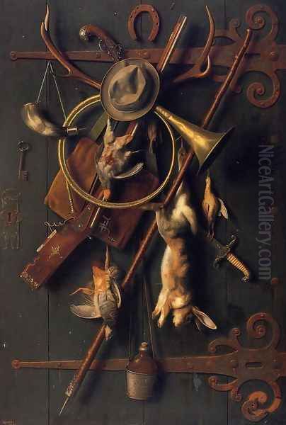 After the Hunt III Oil Painting by William Michael Harnett