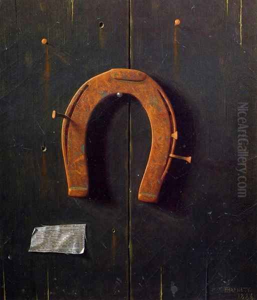 The Golden Horseshoe Oil Painting by William Michael Harnett