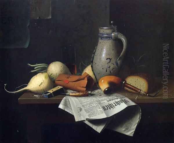 Munich Still Life Oil Painting by William Michael Harnett