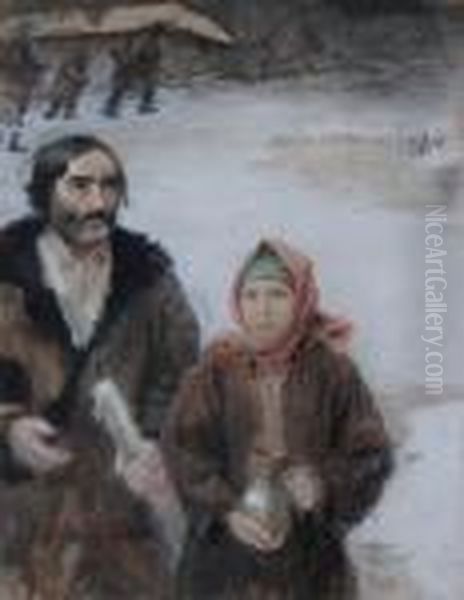 Swieto Jordanu Oil Painting by Teodor Axentowicz