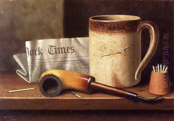 His Mug and His Pipe Oil Painting by William Michael Harnett