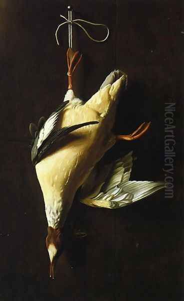 Merganser Oil Painting by William Michael Harnett