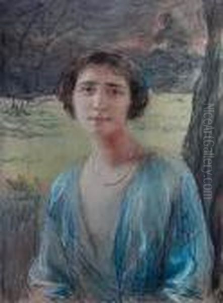 Portret Dziewczyny Oil Painting by Teodor Axentowicz