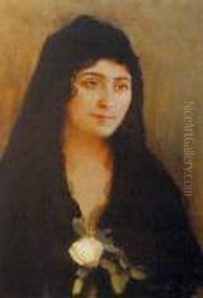 Zolta Roza Oil Painting by Teodor Axentowicz