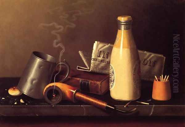 Materials for a Leisure Hour Oil Painting by William Michael Harnett