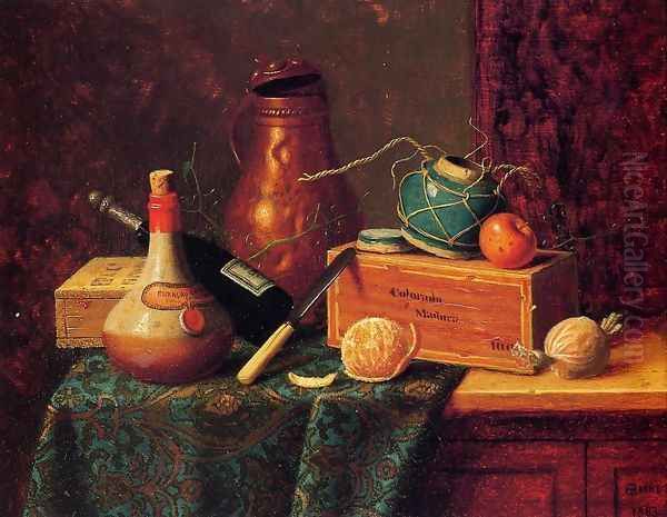 Still Life I Oil Painting by William Michael Harnett