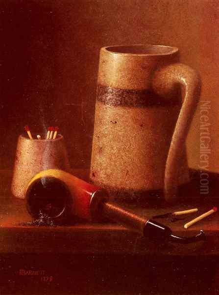 Still Life, Pipe And Mug Oil Painting by William Michael Harnett