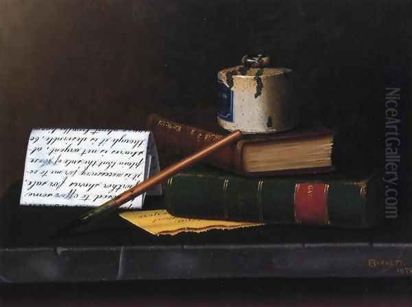 The Broker's Table Oil Painting by William Michael Harnett