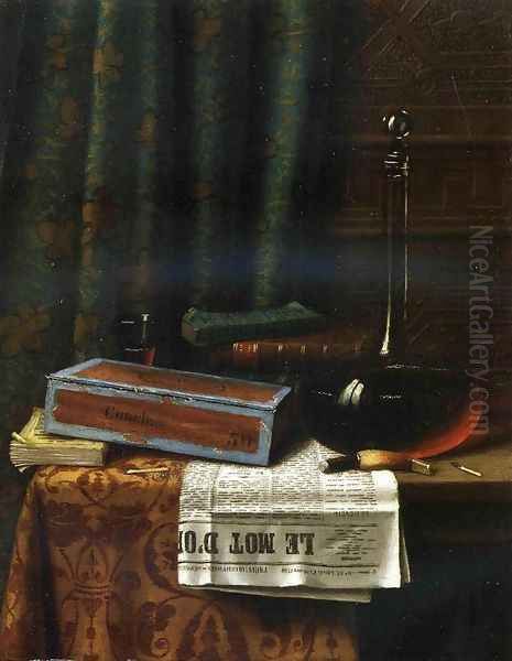 Still Life: Le Mot d'Or Oil Painting by William Michael Harnett