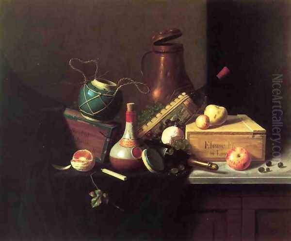 Still Life: Box of Havana Cigars Oil Painting by William Michael Harnett