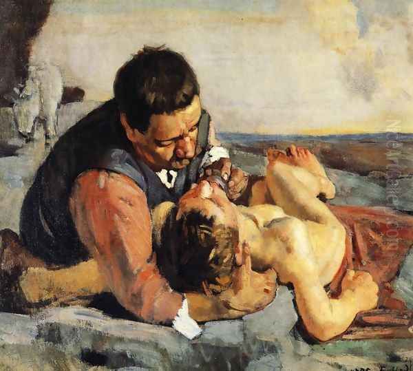 The Good Samaritan Oil Painting by Ferdinand Hodler