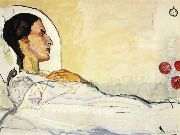 The Sick Valentine Gode Darel Oil Painting by Ferdinand Hodler