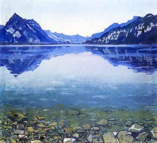 Lake Thun Landscape Oil Painting by Ferdinand Hodler