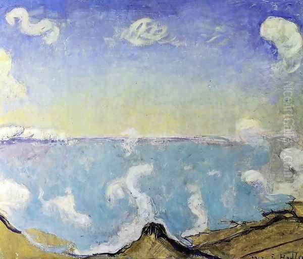 Caux Landscape With Rising Clouds Oil Painting by Ferdinand Hodler