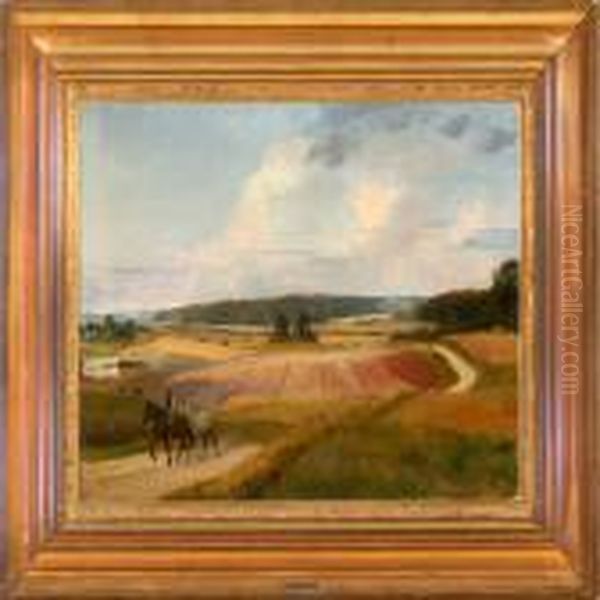 Summer Landscape Nearfredensborg Palace, Denmark Oil Painting by Otto Bache