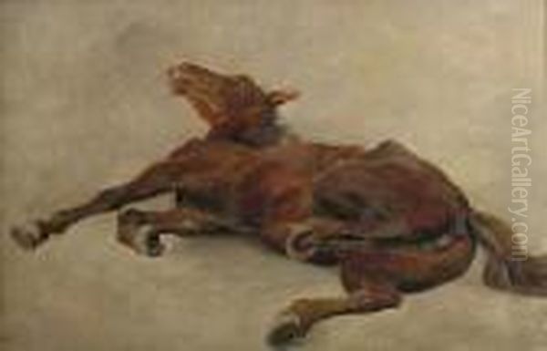 Cheval Oil Painting by Otto Bache