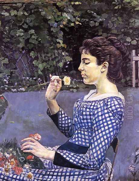 Portrait Of Helene Weigle Oil Painting by Ferdinand Hodler