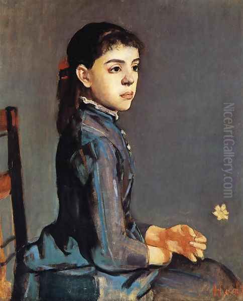 Portrait of Louise-Delphine Duchosal 1885 Oil Painting by Ferdinand Hodler