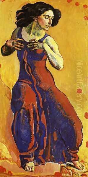 Woman In Ecstasy Oil Painting by Ferdinand Hodler