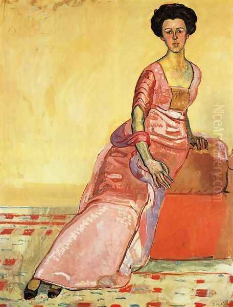 Portrait Of Gertrud Muller Oil Painting by Ferdinand Hodler