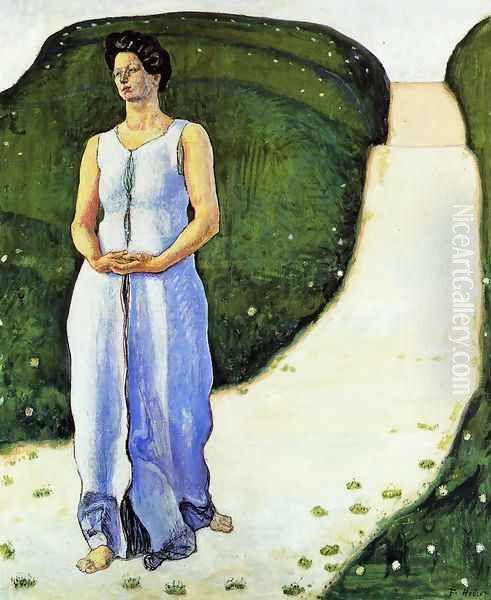 Silence Of The Evening Oil Painting by Ferdinand Hodler